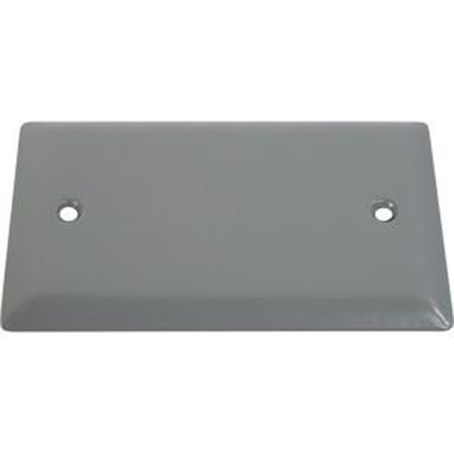 Outlet Box Cover 1-Gang Blank - Gray