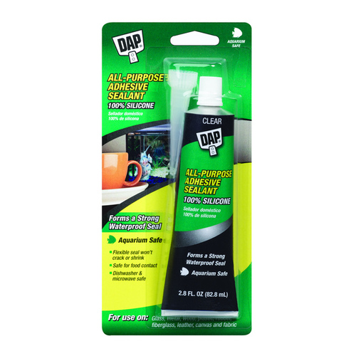 DAP 00755 Sealant and Adhesive Clear Silicone All Purpose 2.8 oz Clear