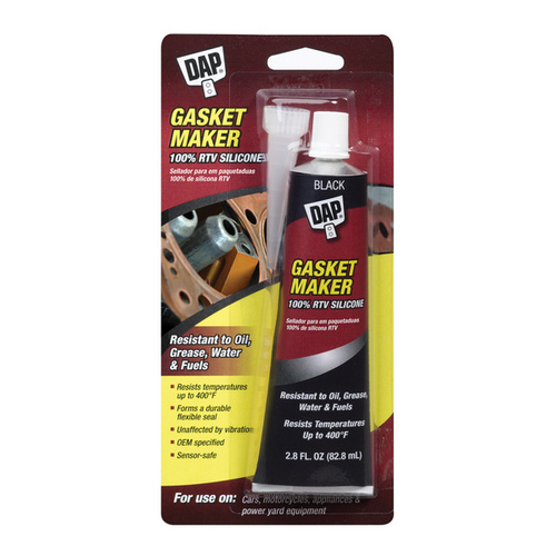 DAP GLOBAL INC 00754 DAP Gasket Maker 100% RTV Silicone 2.8 oz Black