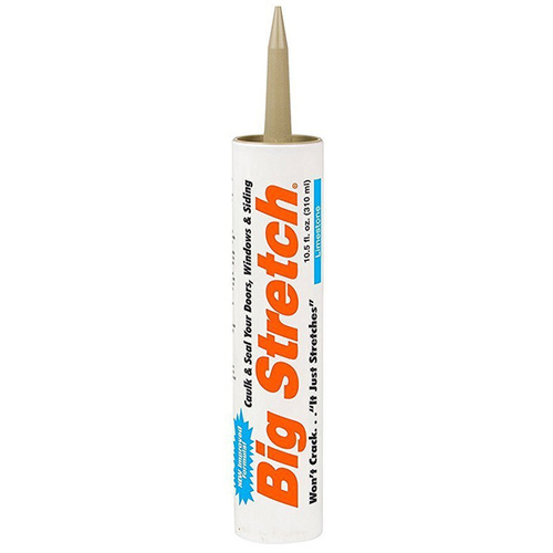 Big Stretch 10022-XCP12 Acrylic Caulk, Limestone, -30 to 250 deg F, 10.5 oz Cartridge - pack of 12