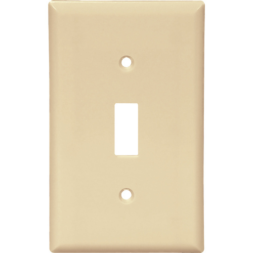 Toggle Switch Wall Cover Plate 1-Gang Thermoset - Ivory