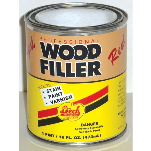 Leech Adhesives LWF-69 Wood Filler, Liquid, Solvent, Natural, 1 pt Can