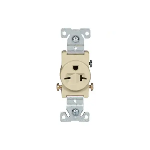 Receptacle Single 20-Amp Grounding (NEMA 6-20R) - Ivory