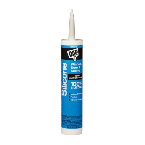 Window and Door Sealant, Almond, -40 to 400 deg F, 10.1 fl-oz Cartridge