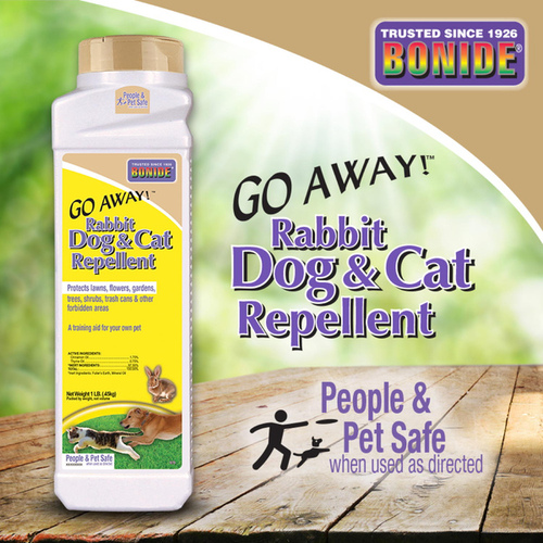 BONIDE GO AWAY RABBIT, DOG & CAT REPELLENT - 1 LB Gray/Tan