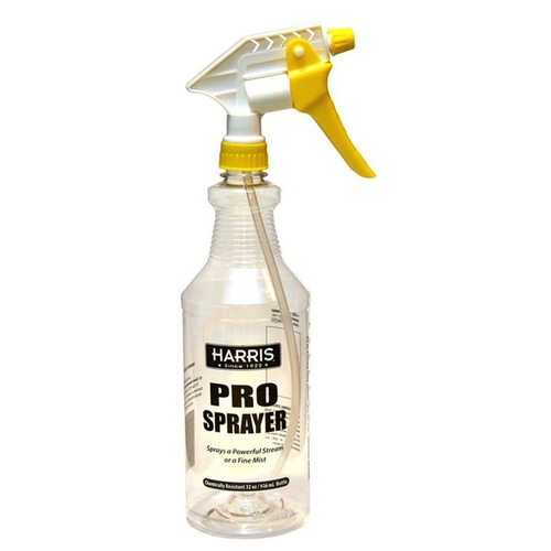 Harris PRO-32 Spray Bottle, Adjustable Nozzle, Plastic, Clear