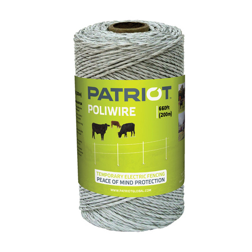 TRU TEST INC 821449 660-FT Patriot Poliwire - WHITE