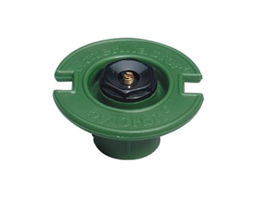 Orbit 54007D Flush Sprinkler Head with Nozzle, 1/2 in Connection, NPT, 15 ft, Plastic Green