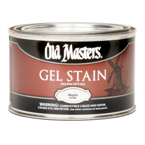 Old Masters 81208-XCP4 Gel Stain Semi-Transparent Maple Oil-Based Alkyd 1 pt Maple - pack of 4