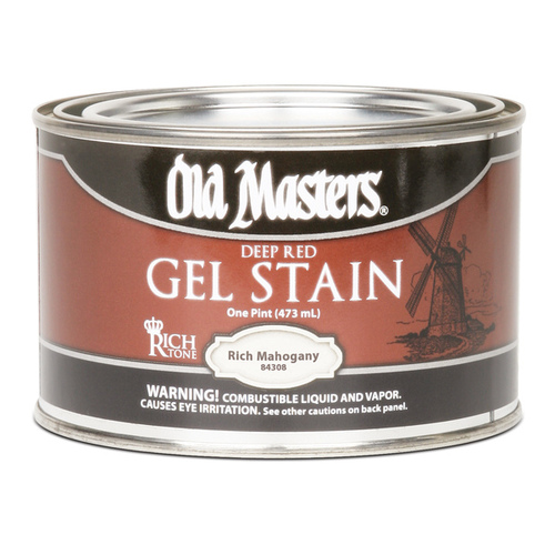 Gel Stain, Rich Mahogany, Liquid, 1 pt, Can