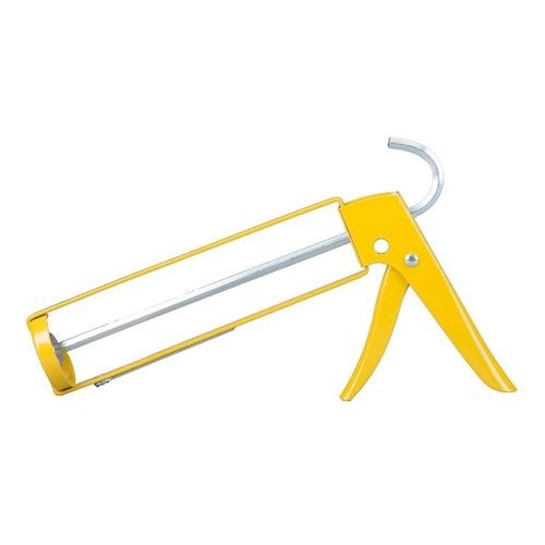 Dripless SH200 Caulking Gun Contractor Grade Open-Frame Hex-Rod 10-oz Yellow