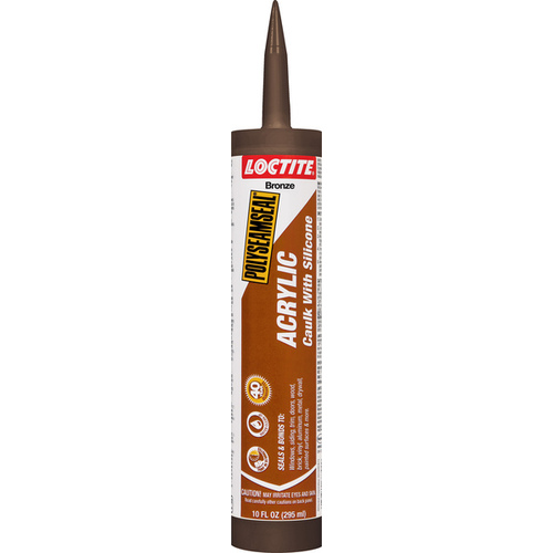 HENKEL 1507599 Polyseamseal Acrylic Caulk with Silicone, Bronze, 10-oz.