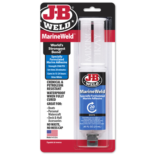 MarineWeld Epoxy, White, Liquid, 25 mL Syringe