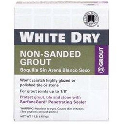 Polymer Modified Grout, Powder, Characteristic, White, 1 lb Can