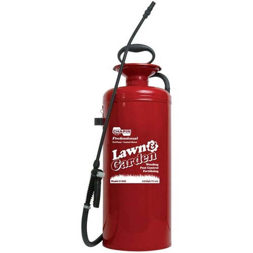 Lawn & Garden Series Compression Sprayer, 3 gal Tank, Steel Tank, 42 in L Hose