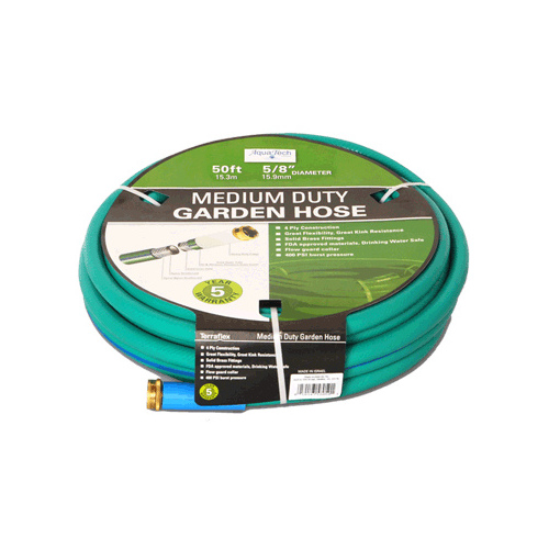 AQUA TECH INDUSTRIES 34075 Aqua Tech Medium Garden Hose #34075 3/4" X 75'