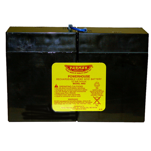 Parmak 902 Gel Battery, Black, For: MAG 12 Solar Powered Fencer