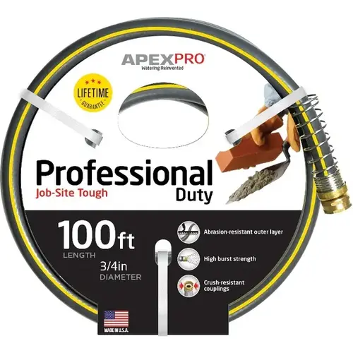 Teknor Apex 988VR100 Garden Hose 3/4" D X 100 ft. L Professional Grade Gray Gray