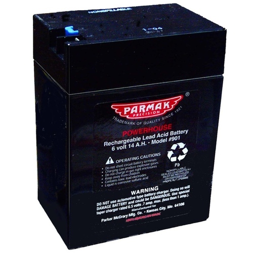 Parmak 901 Gel Battery, Black, For: DF-SP-LI Solar Powered Fencers