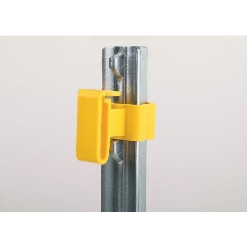 Dare Products 2334-25 Electric Fence Insulator, Studded T-Post Tape, Yellow, 25-Pk.