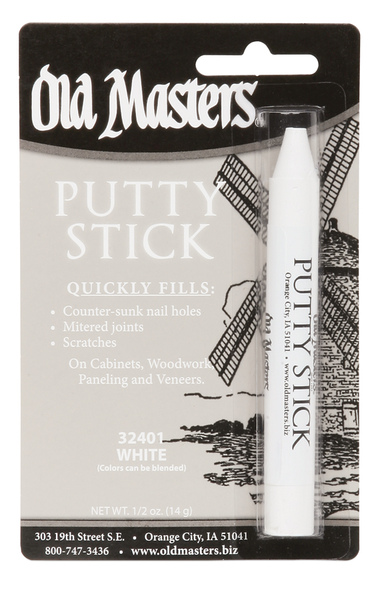 Old Masters 32401 Putty Stick, Solid, White, 1/2 oz