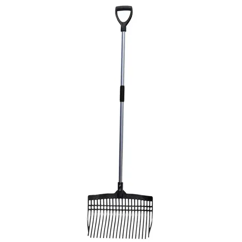 SUPER TUFF RAKE WITH ALUMINUM HANDLE - BLACK