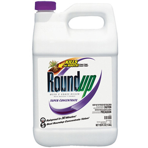 Super Concentrated Weed and Grass Killer, Liquid, Spray Application, 1 gal Bottle Amber/Yellow