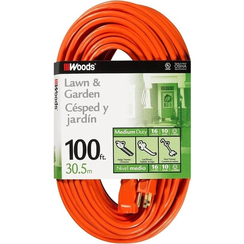 100ft 16/3 Heavy Duty Orange Extension Cord