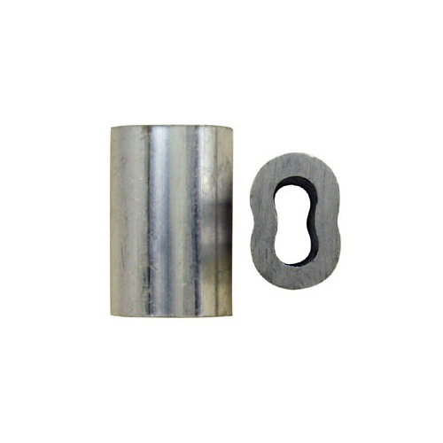 Swage Fittings 3/32" Aluminum Sleeve 14.5-15.5 Gauge pack of 100