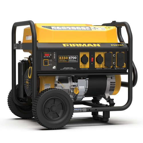 FIRMAN POWER EQUIPMENT P06701 Portable Generator, Recoil Start, 30 Amps, 120/240-Volts, 8350/6700-Watts