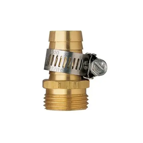 Hose Mender 5/8" Brass/Stainless Steel Non-Threaded Male