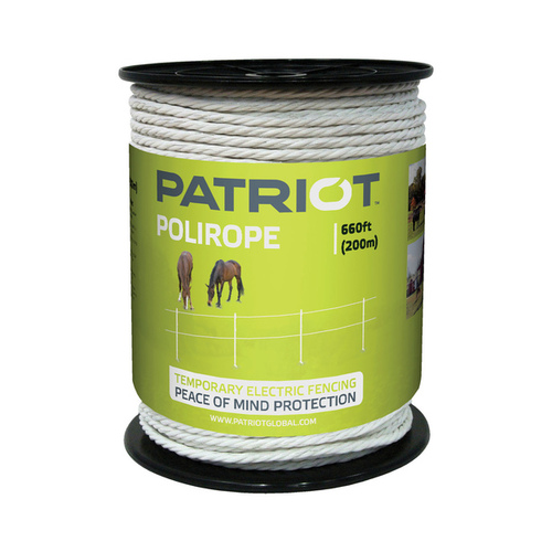 TRU TEST INC 821450 660-FT Patriot Polirope - WHITE