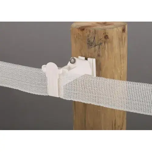 WOOD POST TAPE INSULATOR - WHITE