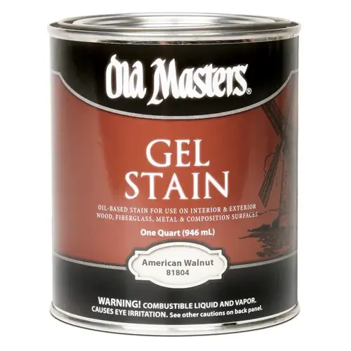 Gel Stain, American Walnut, Liquid, 1 qt, Can