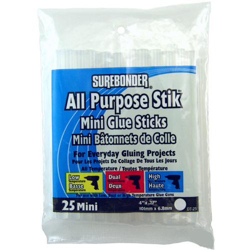 Mini Glue Sticks .27" D X 4" L All Purpose Clear Clear - pack of 5