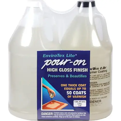 EnviroTex Lite 2128-XCP2 Finish High-Gloss Clear 1 gal Clear - pack of 2