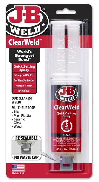 J-B Weld 50112 Automotive Adhesive High Strength Gel 0.85 oz Clear