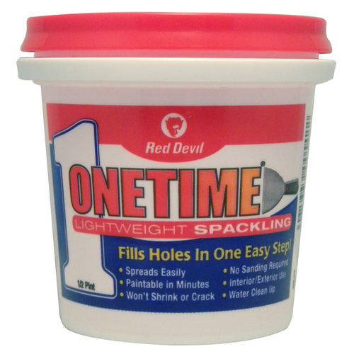 Red Devil 0542 Red Devil Onetime Lightweight Spackling 1/2 Pt White