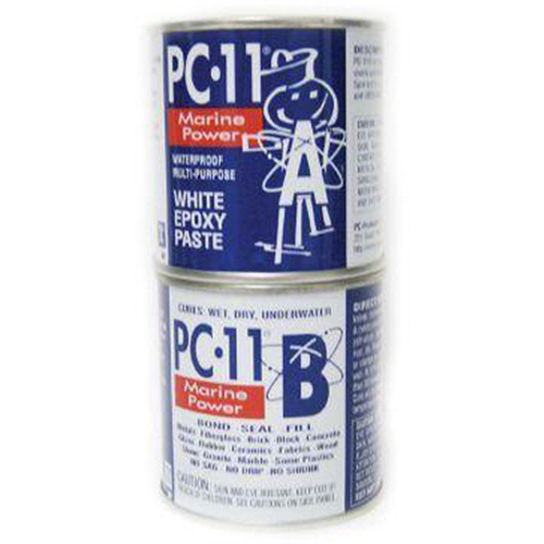 PROTECTIVE COATING CO PC11-1/2# PC-11 Marine-Grade Epoxy Adhesive, White, Paste, 0.5 lb Jar