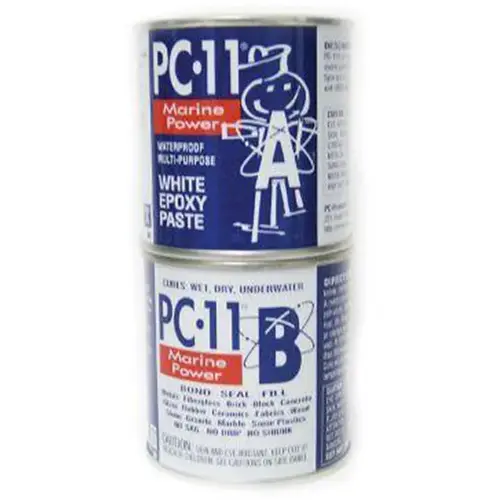 PROTECTIVE COATING CO PC11-1/2# PC-11 Marine-Grade Epoxy Adhesive, White, Paste, 0.5 lb Jar
