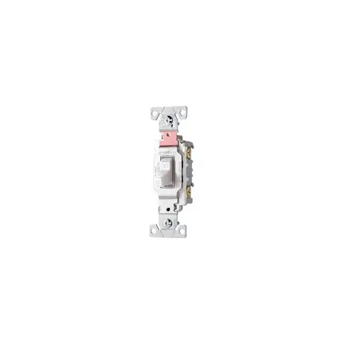 Toggle Switch, 20 A, 120/277 V, Screw Terminal, Nylon Housing Material, White