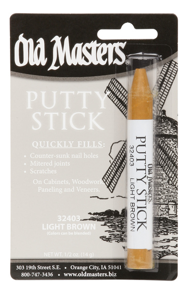 Old Masters 32403 STICK PUTTY LIGHT BROWN 1/2OZ