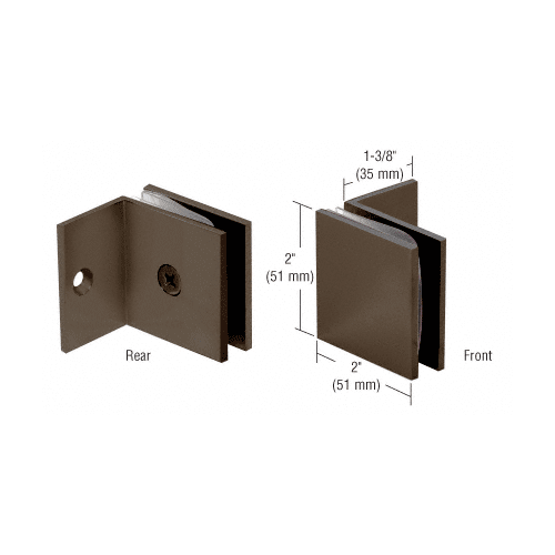 Oil Rubbed Bronze 90 Degree Wall Mount Heavy-Duty Glass Clamp