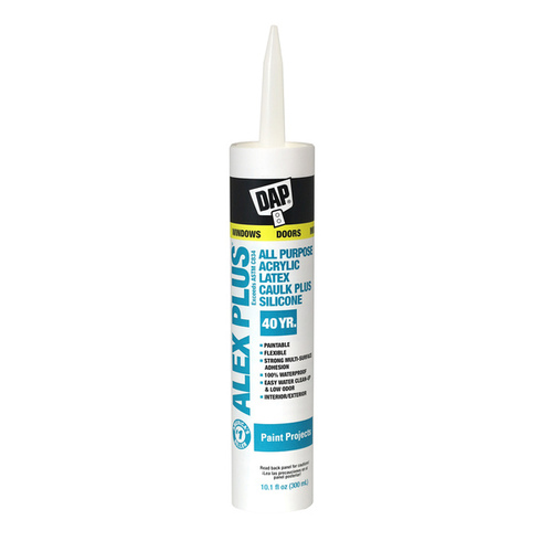 Caulk Alex Plus White Acrylic Latex All Purpose 10.1 oz White