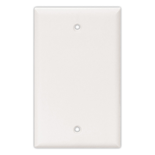 Wall Plate Cover Blank 1-Gang Thermoset - White