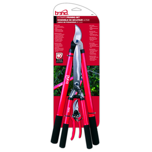 BOND MANUFACTURING 5945 Pruning Combo Set with Bypass Lopper, Pruner and Shears