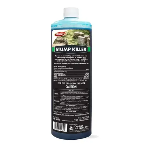 Martin's 82210013 Ready-to-Use Stump Killer, Liquid, Blue, 1 qt Bottle