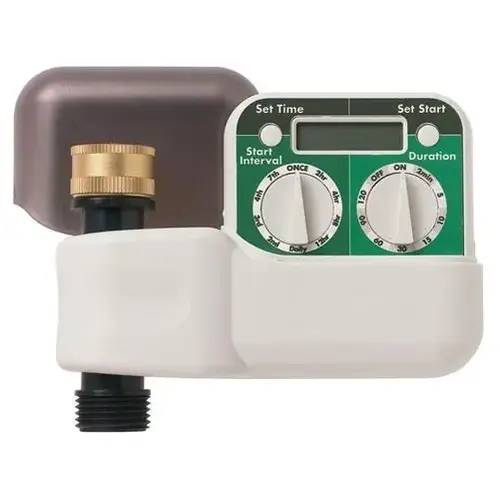 Digital Hose Faucet Timer, 2 to 120 min Cycle White