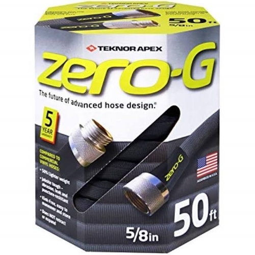 Garden Hose Zero-G 5/8" D X 50 ft. L Heavy Duty Commercial Grade Gray