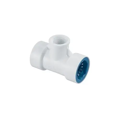 Tee Connector PVC-Lock 3/4" Push X 1/2" D FPT Plastic